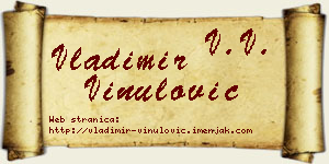 Vladimir Vinulović vizit kartica
